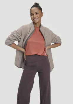 hessnatur Hose Wide Leg ACTIVE COMFORT aus Bio-Baumwolle von mauvebraun