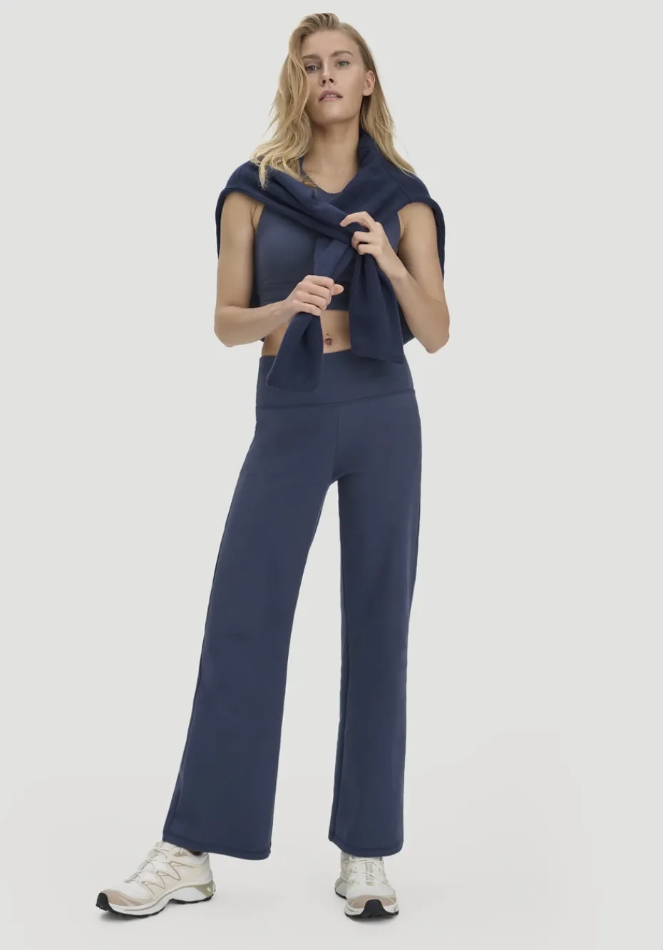 hessnatur Hose Wide Leg ACTIVE COMFORT aus Bio-Baumwolle von mitternachtsblau Hot