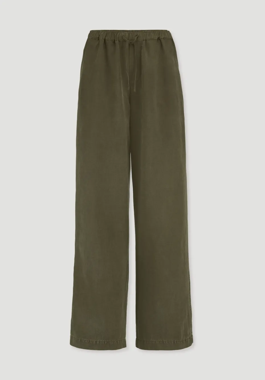 hessnatur Hose Wide Leg aus TENCEL™ Lyocell mit Leinen von goldoliv Hot