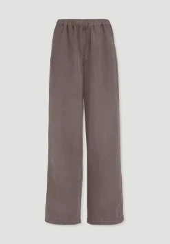 hessnatur Hose Wide Leg aus TENCEL™ Lyocell mit Leinen von mocca Discount