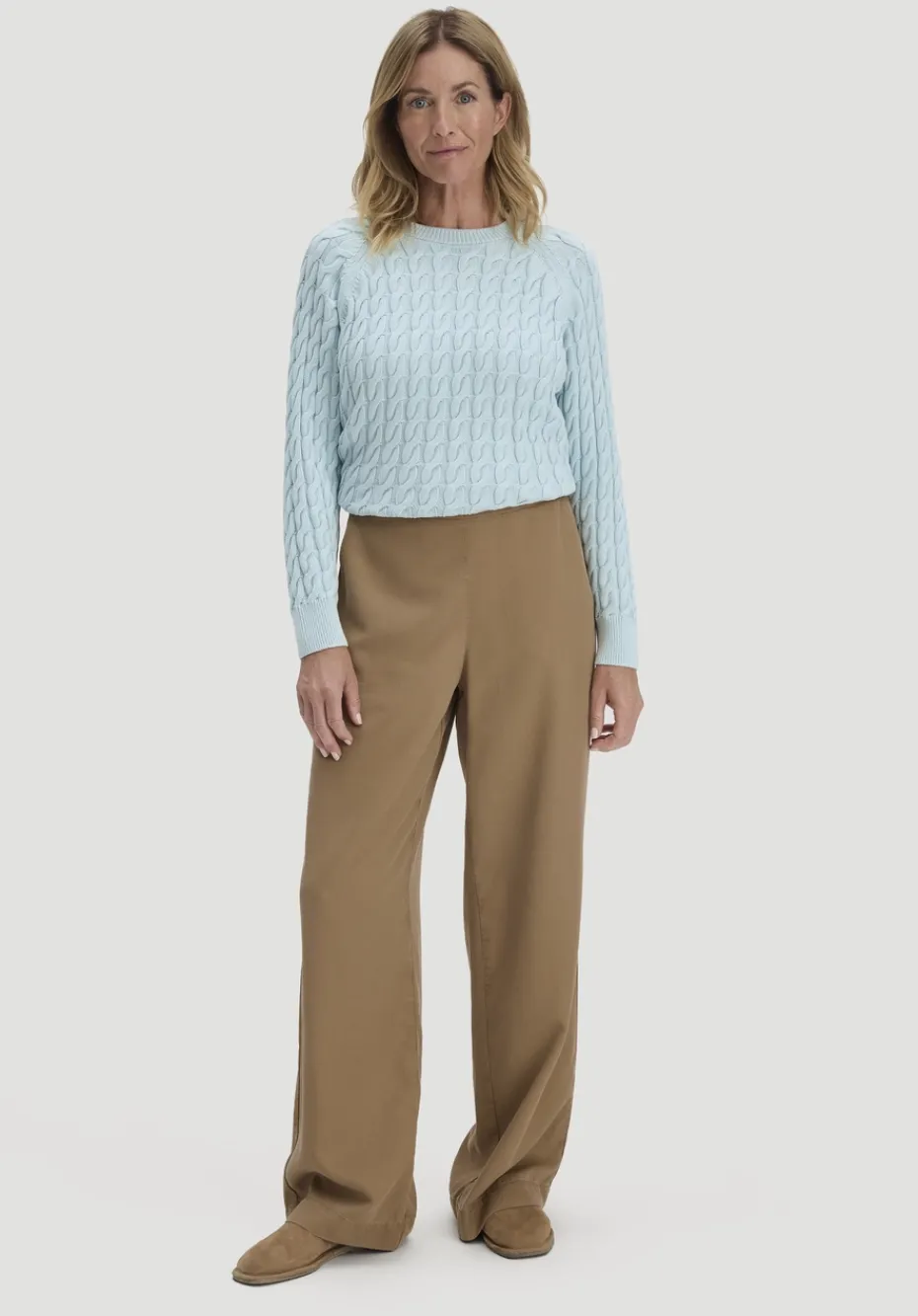 hessnatur Hose Wide Leg aus TENCEL™ Lyocell von camelbraun Discount