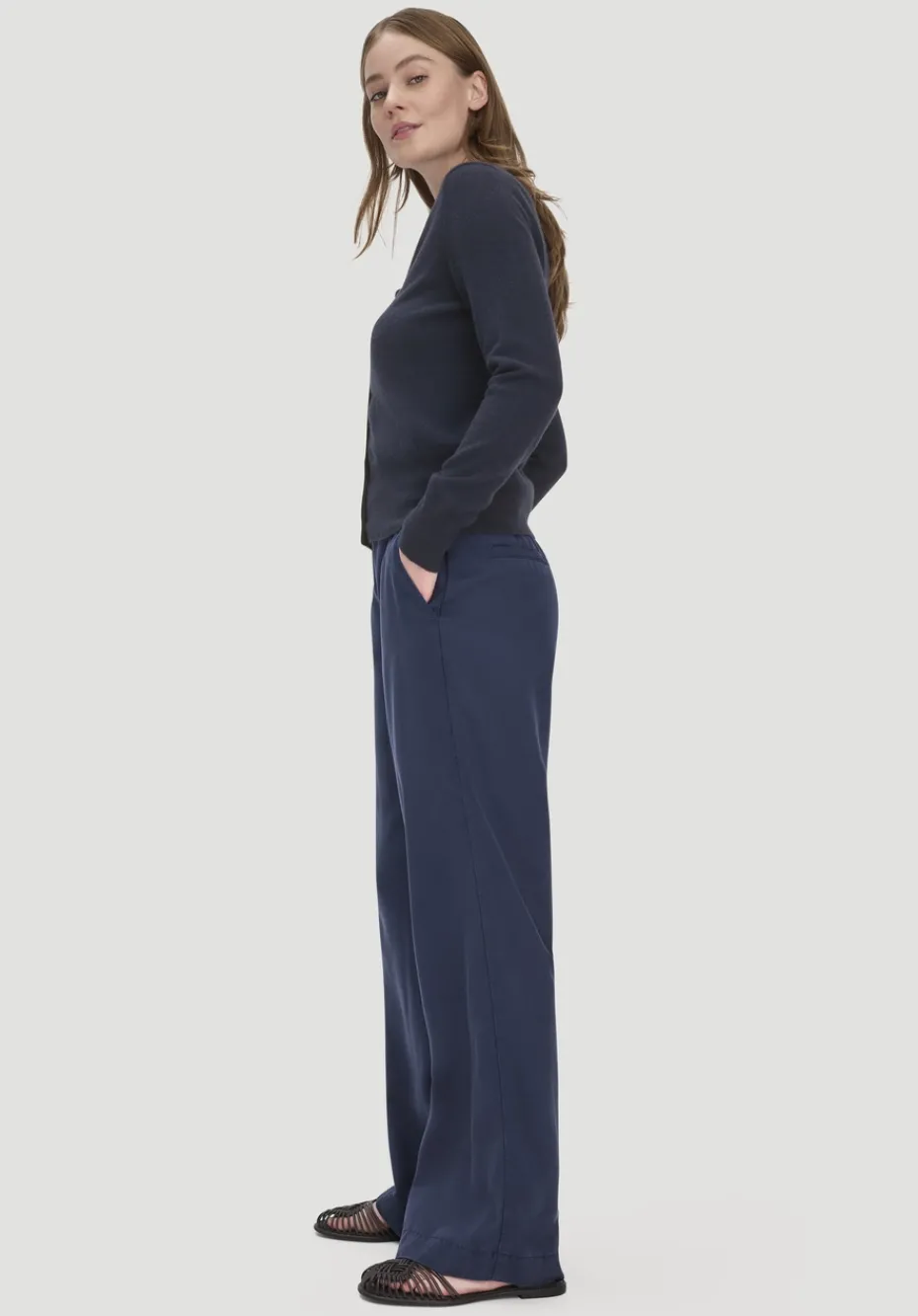 hessnatur Hose Wide Leg aus TENCEL™ Lyocell von mitternachtsblau Best