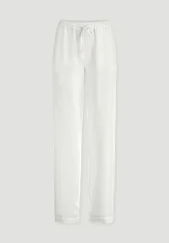hessnatur Hose Wide Leg aus TENCEL™ Lyocell mit Leinen von naturweiss Discount
