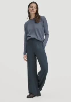 hessnatur Hose Wide Leg Relaxed aus reiner LENZING™ ECOVERO™ Viskose von dunkles petrol Hot