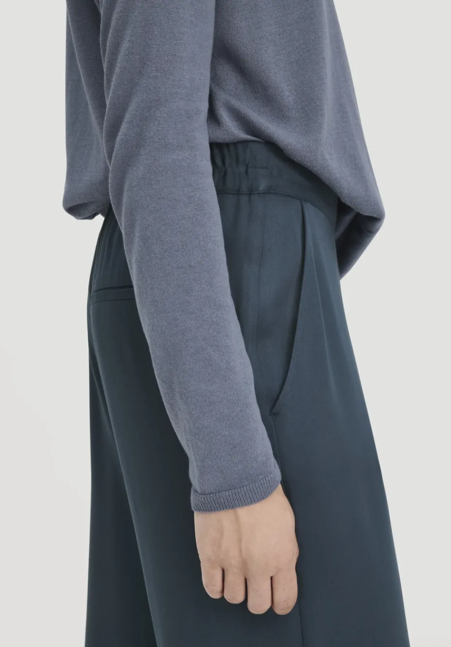 hessnatur Hose Wide Leg Relaxed aus reiner LENZING™ ECOVERO™ Viskose von dunkles petrol Hot