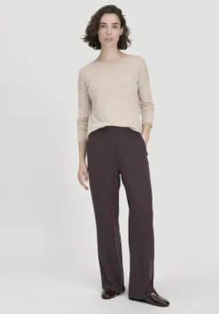 hessnatur Hose Wide Leg Relaxed aus reiner LENZING™ ECOVERO™ Viskose von schwarzbeere Hot