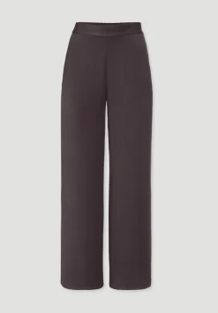 hessnatur Hose Wide Leg Relaxed aus reiner LENZING™ ECOVERO™ Viskose von schwarzbeere Hot