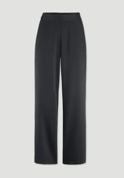 hessnatur Hose Wide Leg Relaxed aus reiner LENZING™ ECOVERO™ Viskose von schwarz Hot