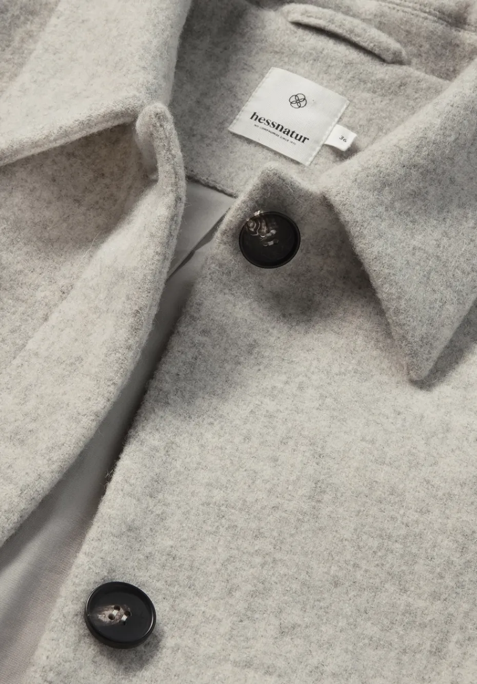hessnatur Jacke Deichschaf Regular aus regionaler Schurwolle von naturgrau Outlet