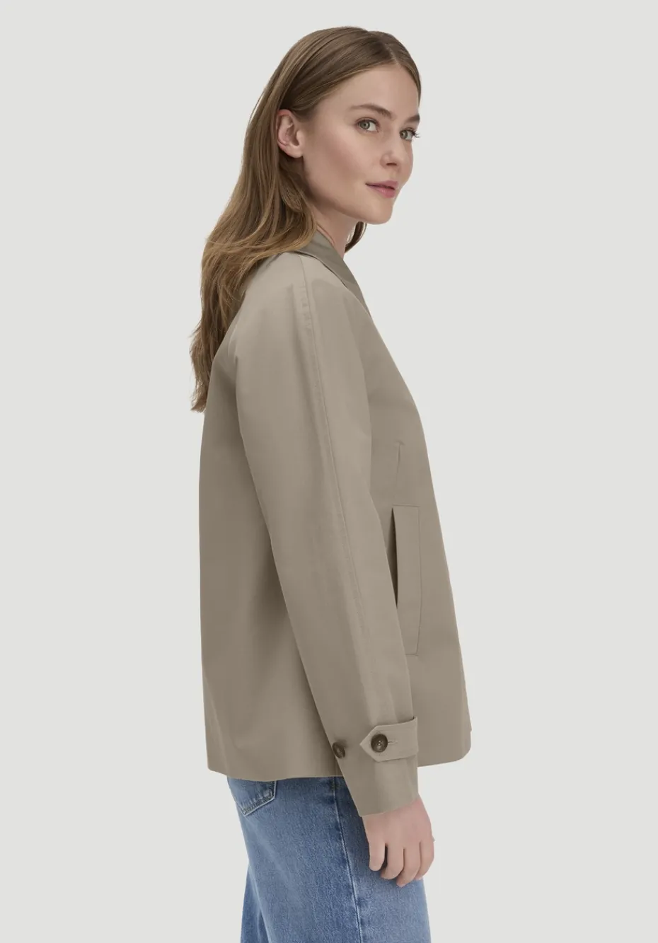 hessnatur Jacke Regular NATURE SHELL aus reiner Bio-Baumwolle von beige Hot