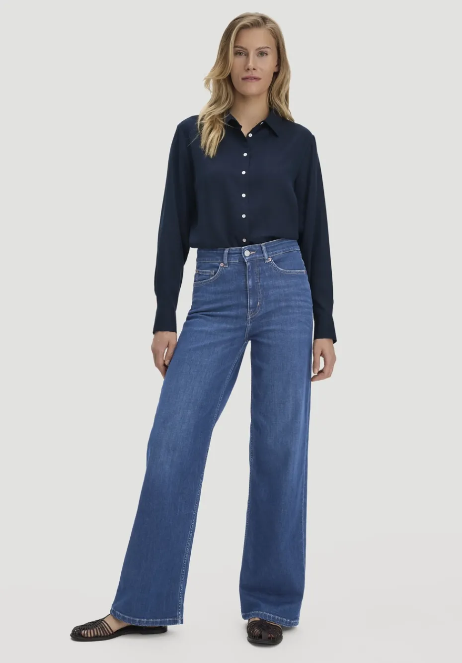 hessnatur Jeans ALVA Wide Leg aus Bio-Denim von pure blue Hot