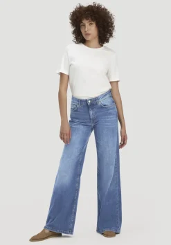 hessnatur Jeans ALVA Wide Leg aus Bio-Denim von dark blue Outlet