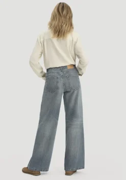 hessnatur Jeans ALVA Wide Leg aus reinem Bio-Denim von greenish blue