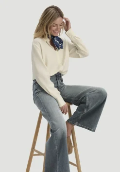 hessnatur Jeans ALVA Wide Leg aus reinem Bio-Denim von greenish blue