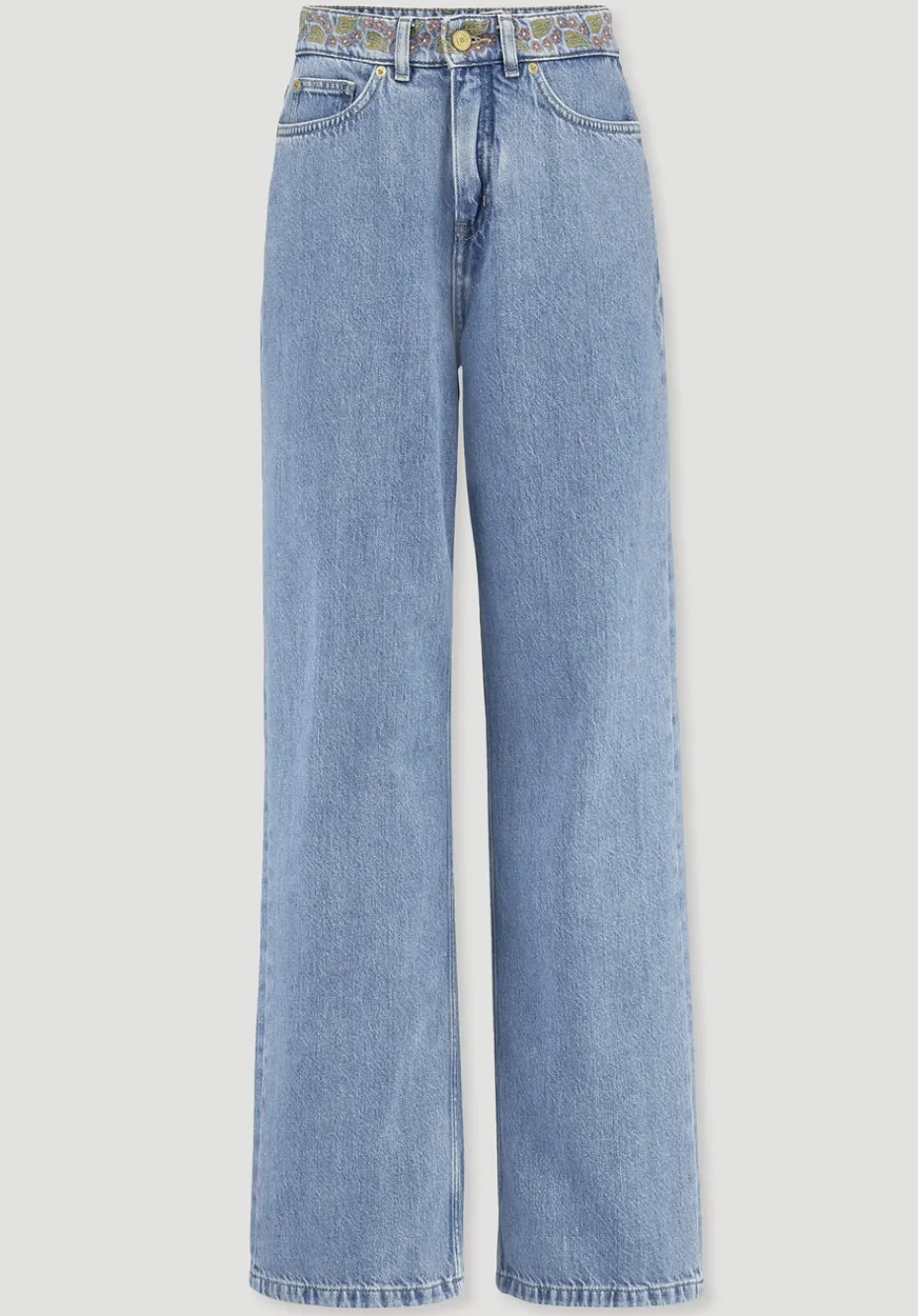 hessnatur Jeans ALVA Wide Leg Embroidery aus Bio-Baumwolle mit TENCEL™ Lyocell von light blue Clearance