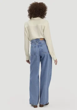 hessnatur Jeans ALVA Wide Leg Soft aus Bio-Baumwolle mit TENCEL™ Lyocell von light blue Online