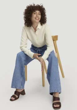 hessnatur Jeans ALVA Wide Leg Soft aus Bio-Baumwolle mit TENCEL™ Lyocell von light blue Online