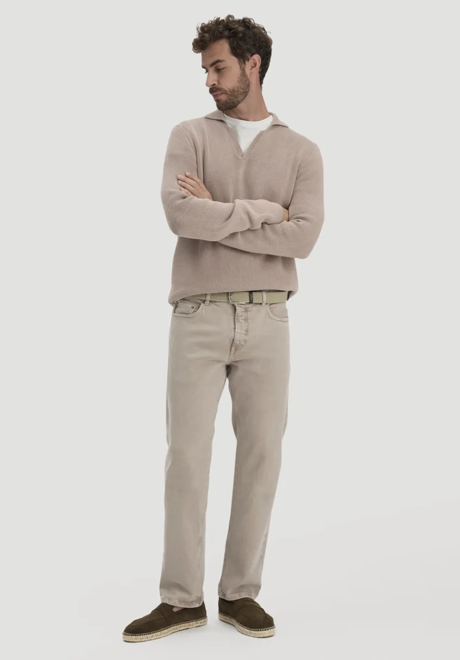 hessnatur Jeans BEN Regular Straight aus Bio-Denim mit Hanf von sand Sale