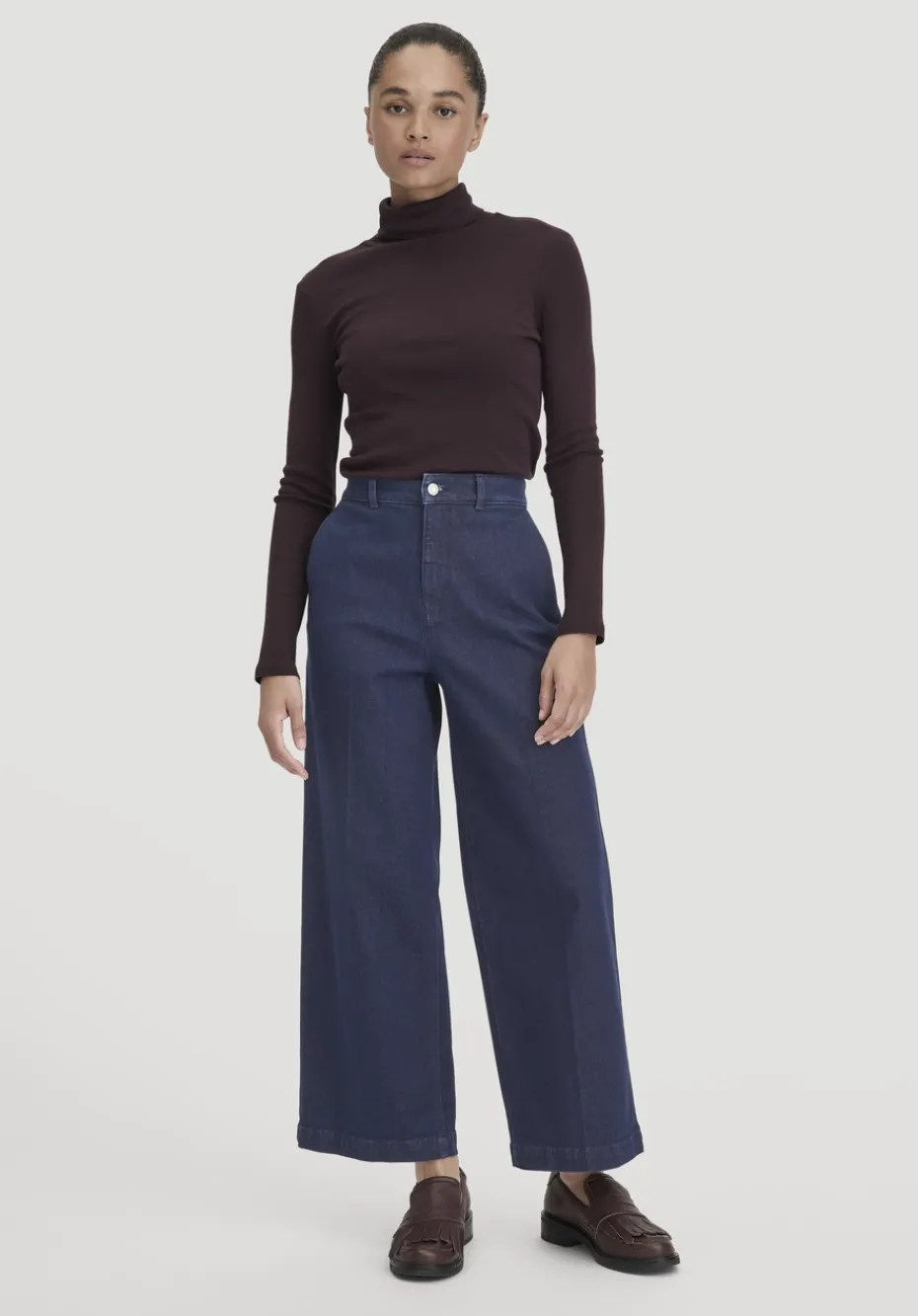 hessnatur Jeans Culotte BETTER RECYCLING aus Bio-Denim von pure blue Outlet