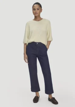 hessnatur Jeans ELENY Culotte Straight Leg BETTER RECYCLED aus Bio-Denim von pure blue Best