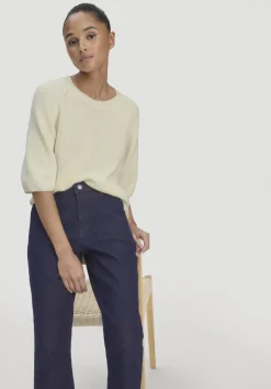 hessnatur Jeans ELENY Culotte Straight Leg BETTER RECYCLED aus Bio-Denim von pure blue Best