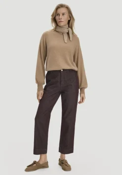 hessnatur Jeans ELENY Culotte straight Leg aus reinem Bio-Denim von brown Clearance
