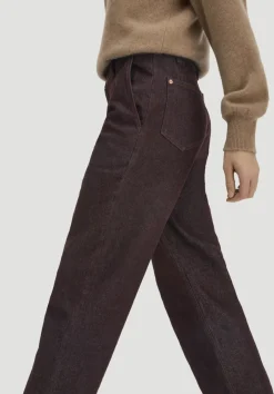hessnatur Jeans ELENY Culotte straight Leg aus reinem Bio-Denim von brown Clearance