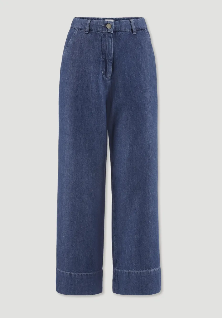 hessnatur Jeans ENNELIE Culotte Wide Leg aus Bio-Baumwolle mit TENCEL™ Lyocell und Leinen von royal blue Discount