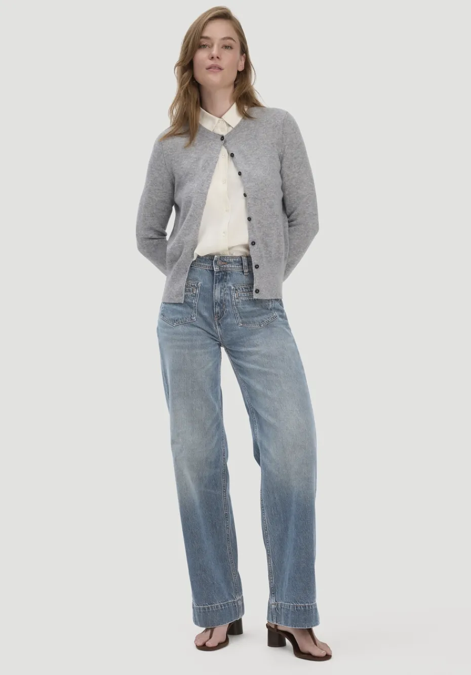 hessnatur Jeans GIERA Straight Relaxed aus reinem Bio-Denim von greenish blue Hot