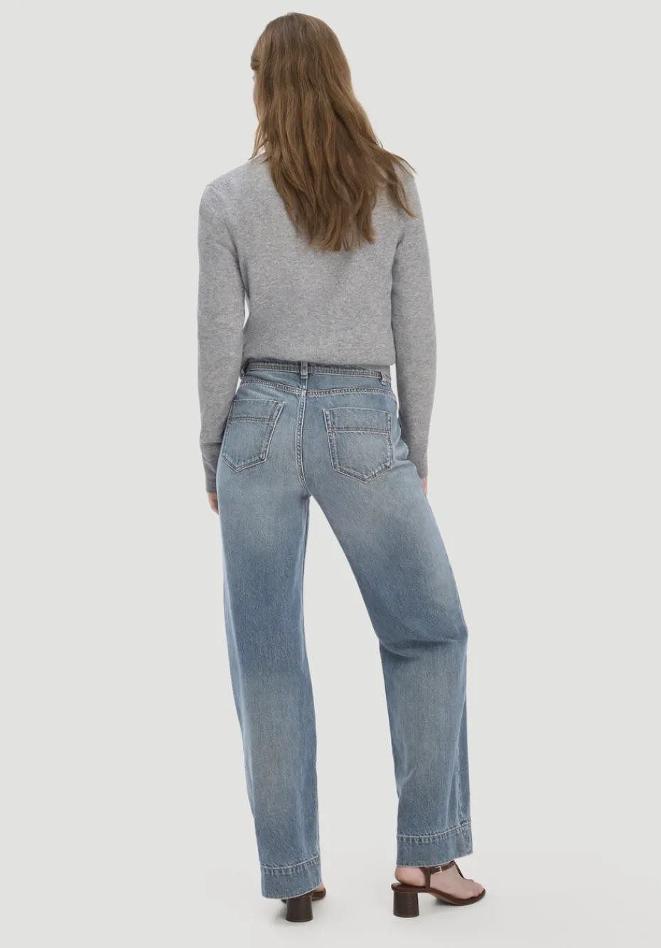 hessnatur Jeans GIERA Straight Relaxed aus reinem Bio-Denim von greenish blue Hot