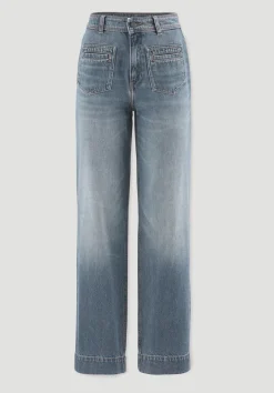 hessnatur Jeans GIERA Straight Relaxed aus reinem Bio-Denim von greenish blue Hot