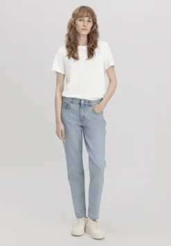 hessnatur Jeans HANNA Mom High Rise aus reinem Bio-Denim von light blue Discount