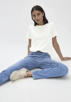 hessnatur Jeans LEA Mid Rise Slim aus Bio-Denim von medium blue