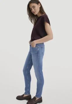 hessnatur Jeans LINA Mid Rise Skinny aus Bio-Denim von medium blue Best