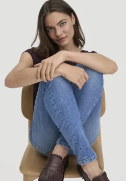 hessnatur Jeans LINA Mid Rise Skinny aus Bio-Denim von medium blue Best
