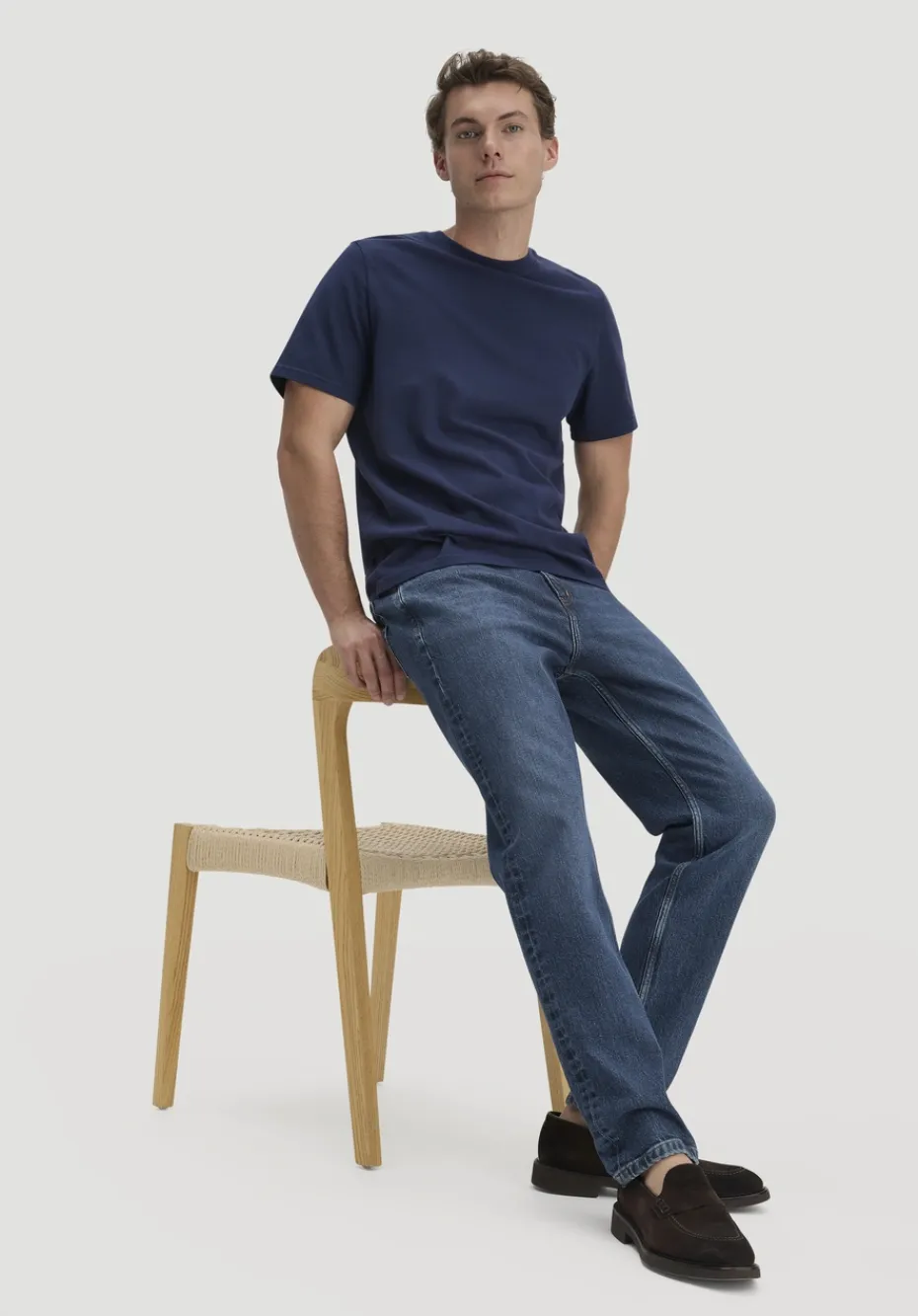 hessnatur Jeans MADS Relaxed Tapered aus Bio-Denim von dark blue
