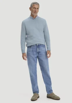 hessnatur Jeans MADS Relaxed Tapered aus reinem Bio-Denim von medium blue Discount