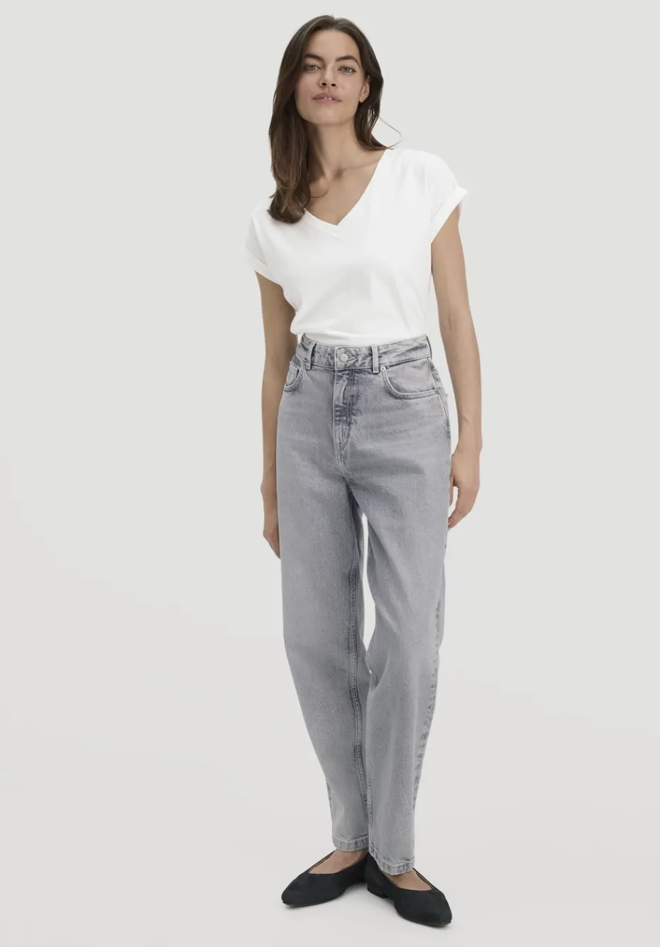 hessnatur Jeans NELE Barrel Leg aus Bio-Baumwolle von light grey Clearance