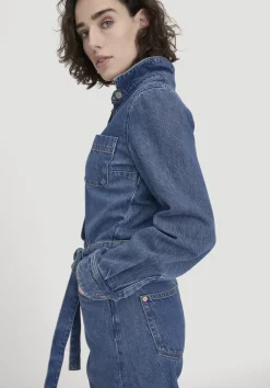 hessnatur Jeans Overall Wide Leg aus Bio-Baumwolle mit TENCEL™ Lyocell von dark blue Outlet