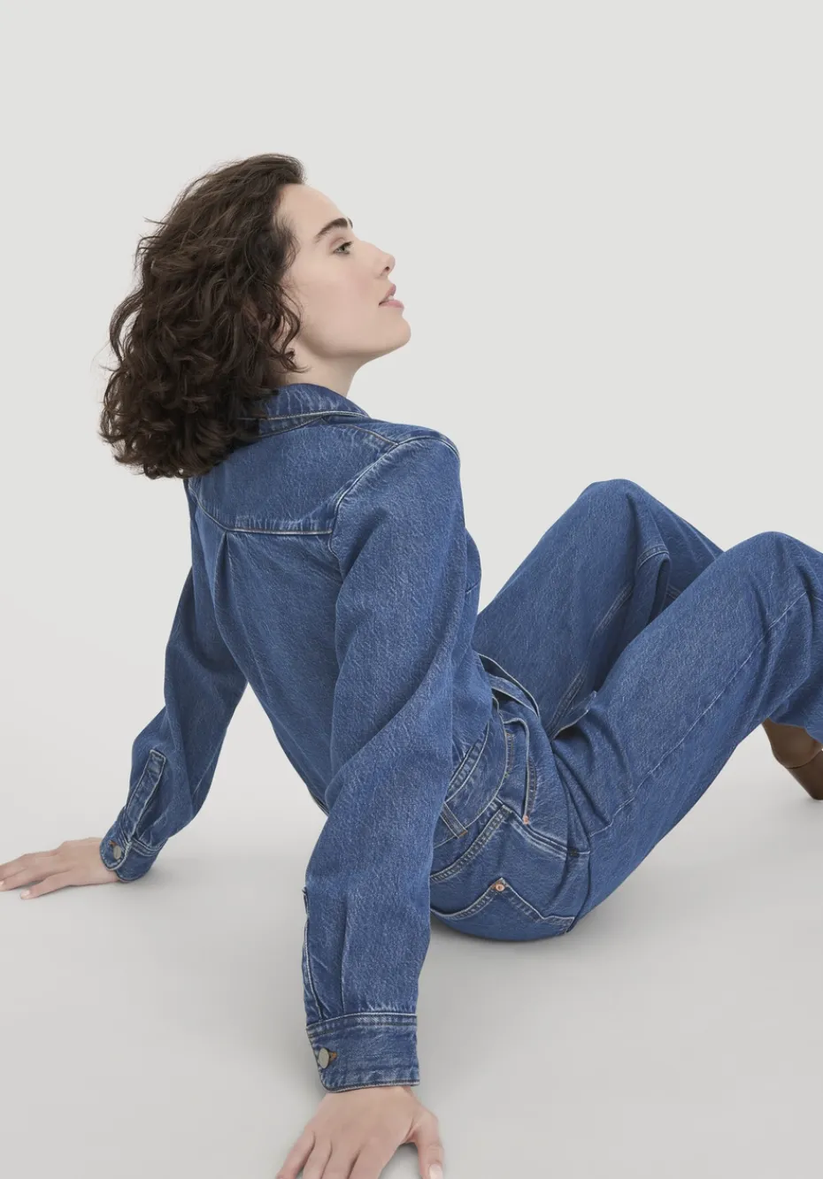 hessnatur Jeans Overall Wide Leg aus Bio-Baumwolle mit TENCEL™ Lyocell von dark blue Outlet