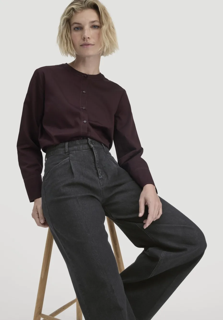hessnatur Jeans Super Wide Leg BETTER RECYCLING aus Bio-Denim von black Online