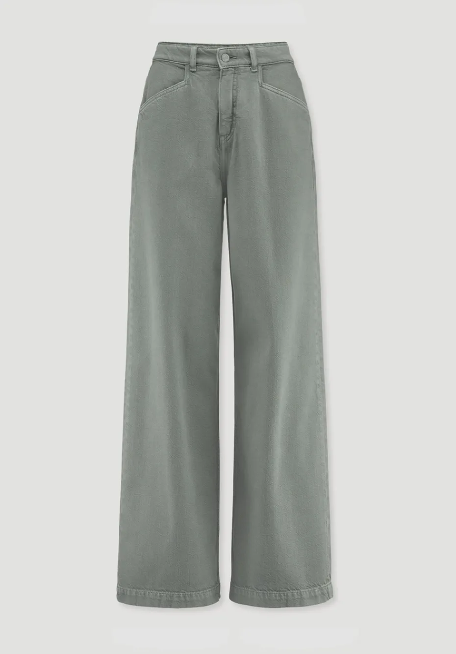 hessnatur Jeans VONNA Super Wide Leg aus Bio-Baumwolle mit TENCEL™ Lyocell von mattgrün Outlet
