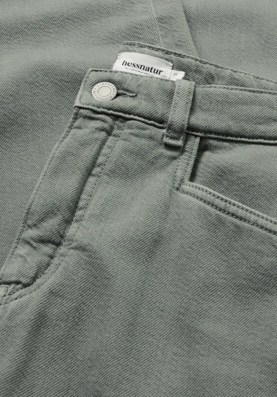 hessnatur Jeans VONNA Super Wide Leg aus Bio-Baumwolle mit TENCEL™ Lyocell von mattgrün Outlet