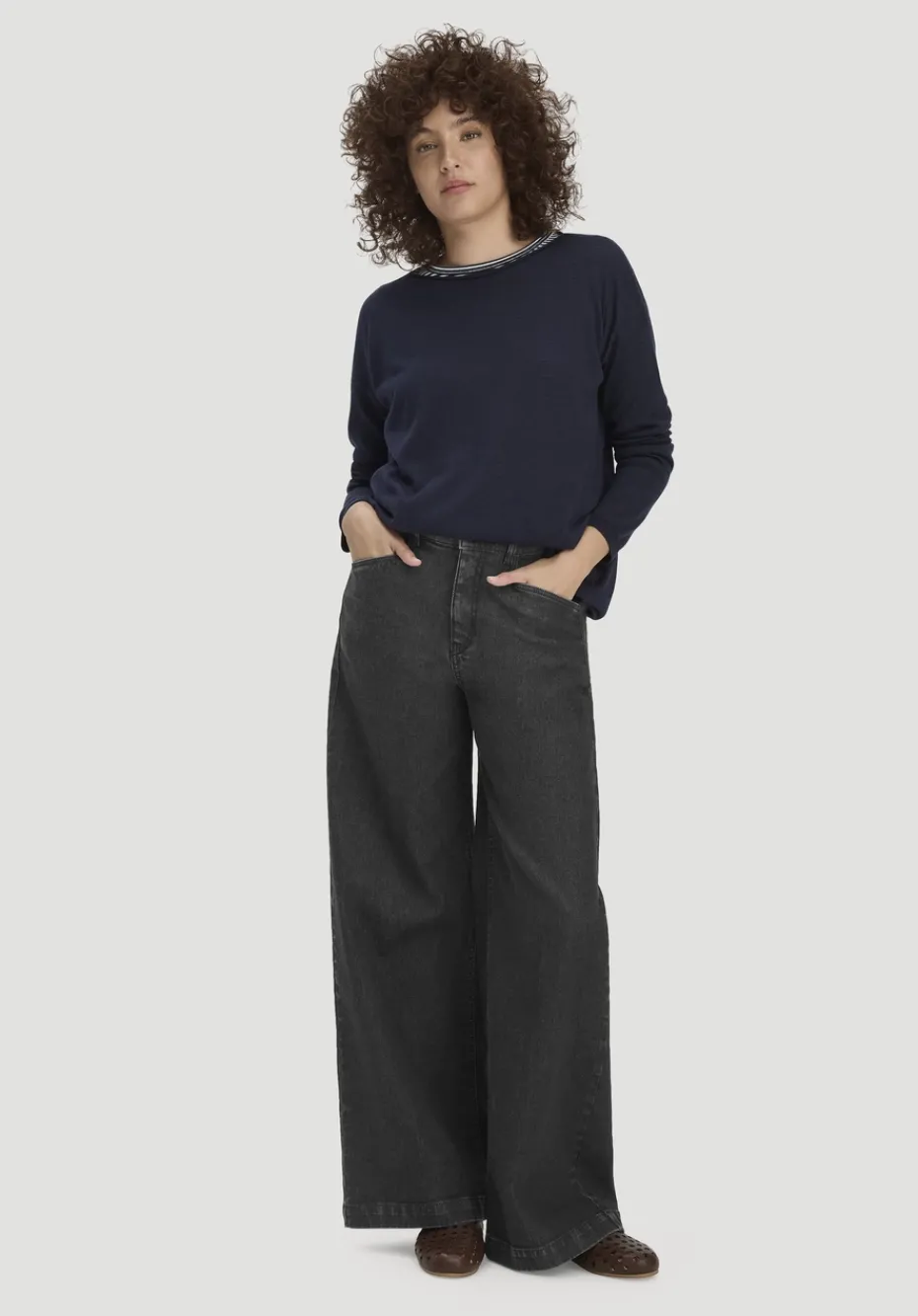 hessnatur Jeans VONNA Super Wide Leg BETTER RECYCLING aus Bio-Denim von black Best