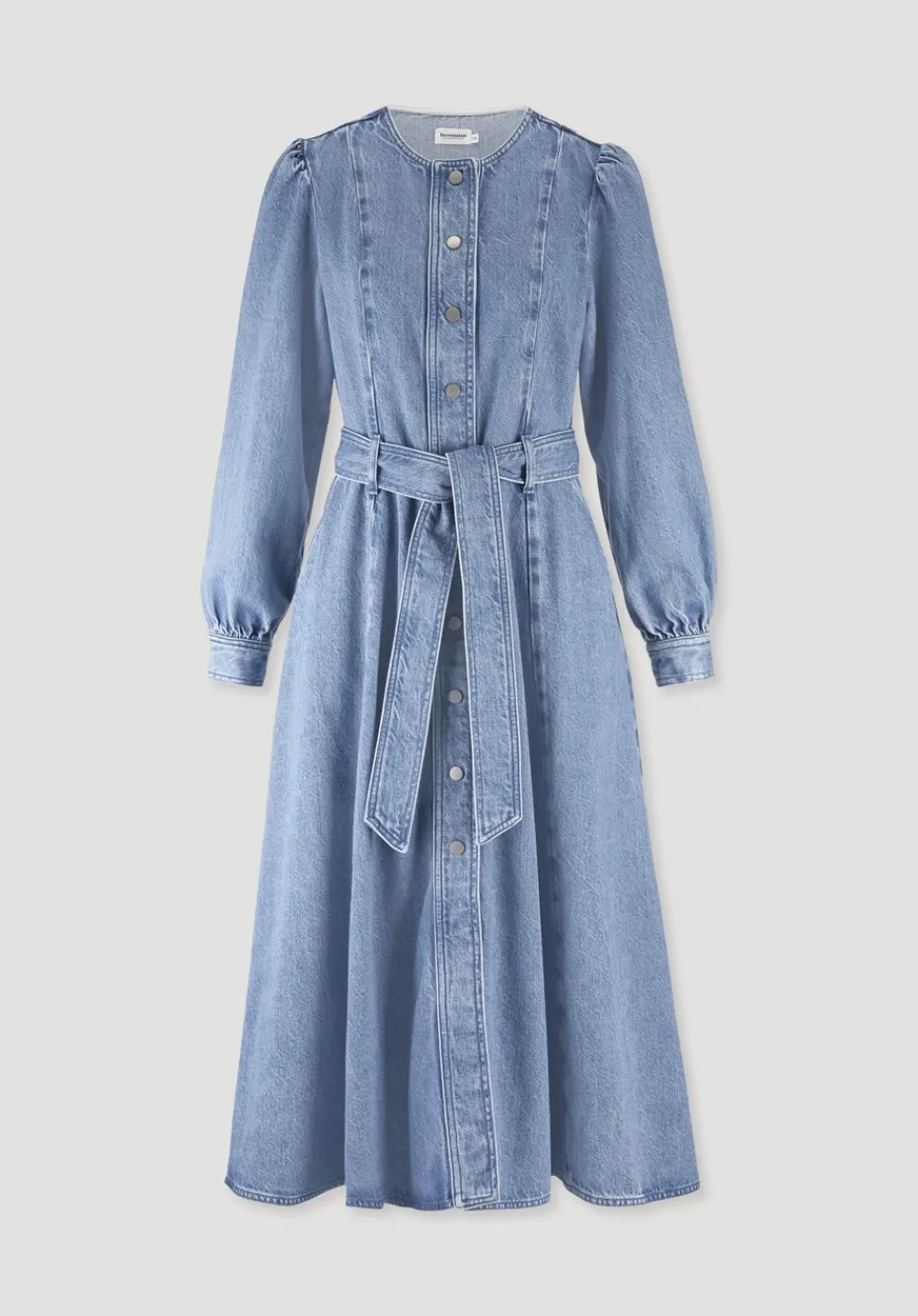 hessnatur Jeanskleid Regular Midi aus Bio-Baumwolle und TENCEL™ Lyocell von light blue Clearance