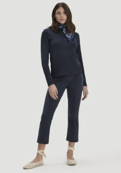 hessnatur Jersey Hose Culotte Slim Leg aus Bio-Baumwolle von marine Sale