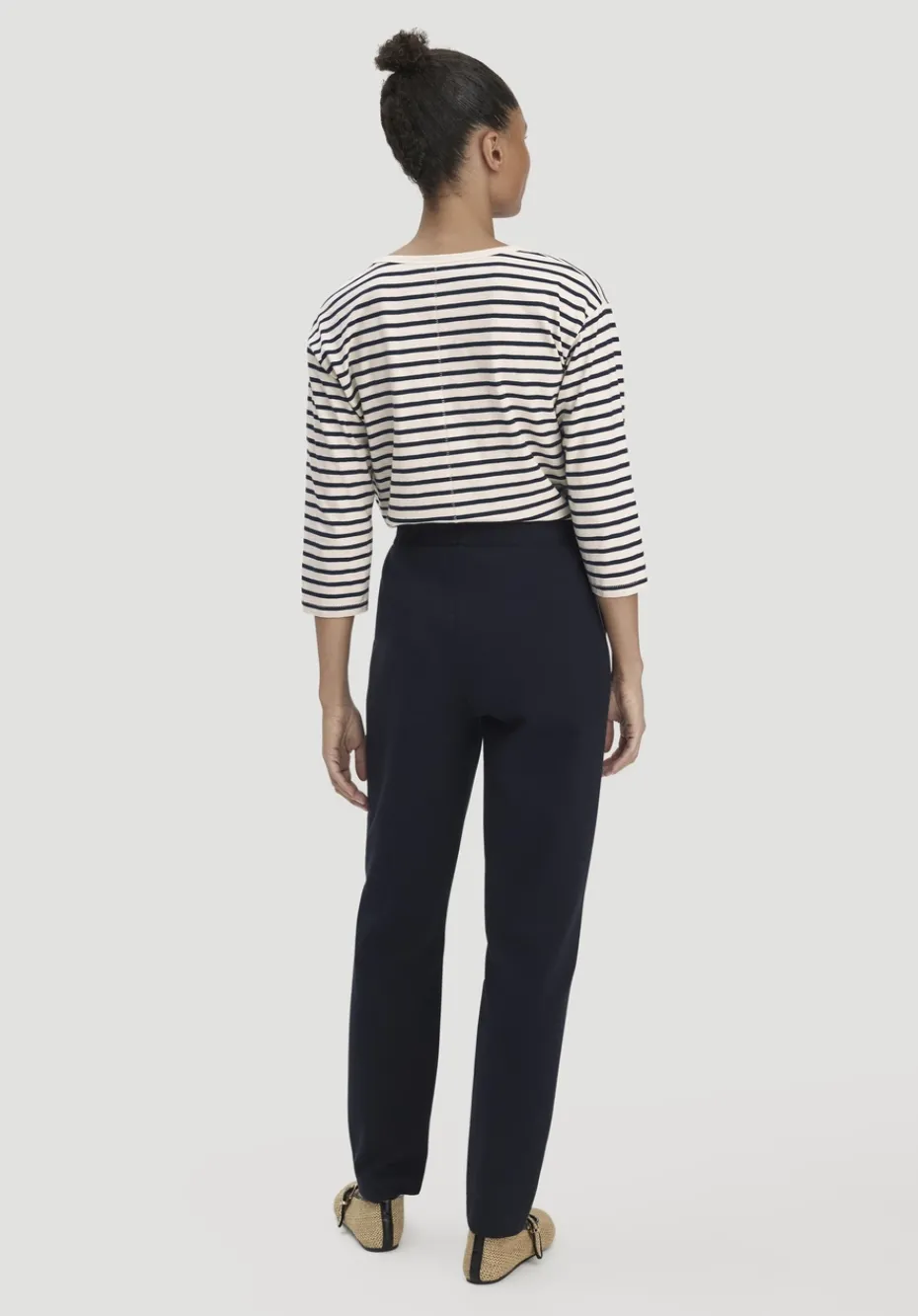 hessnatur Jersey Hose Regular aus Bio-Baumwolle von marine Sale