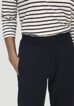 hessnatur Jersey Hose Regular aus Bio-Baumwolle von marine Sale