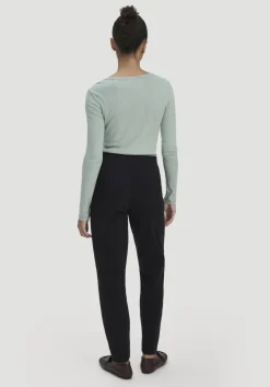 hessnatur Jersey Hose Regular aus Bio-Baumwolle von schwarz Discount