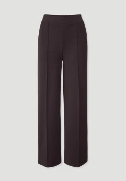 hessnatur Jersey Hose Wide Leg Relaxed aus Bio-Baumwolle von schwarzbeere Hot